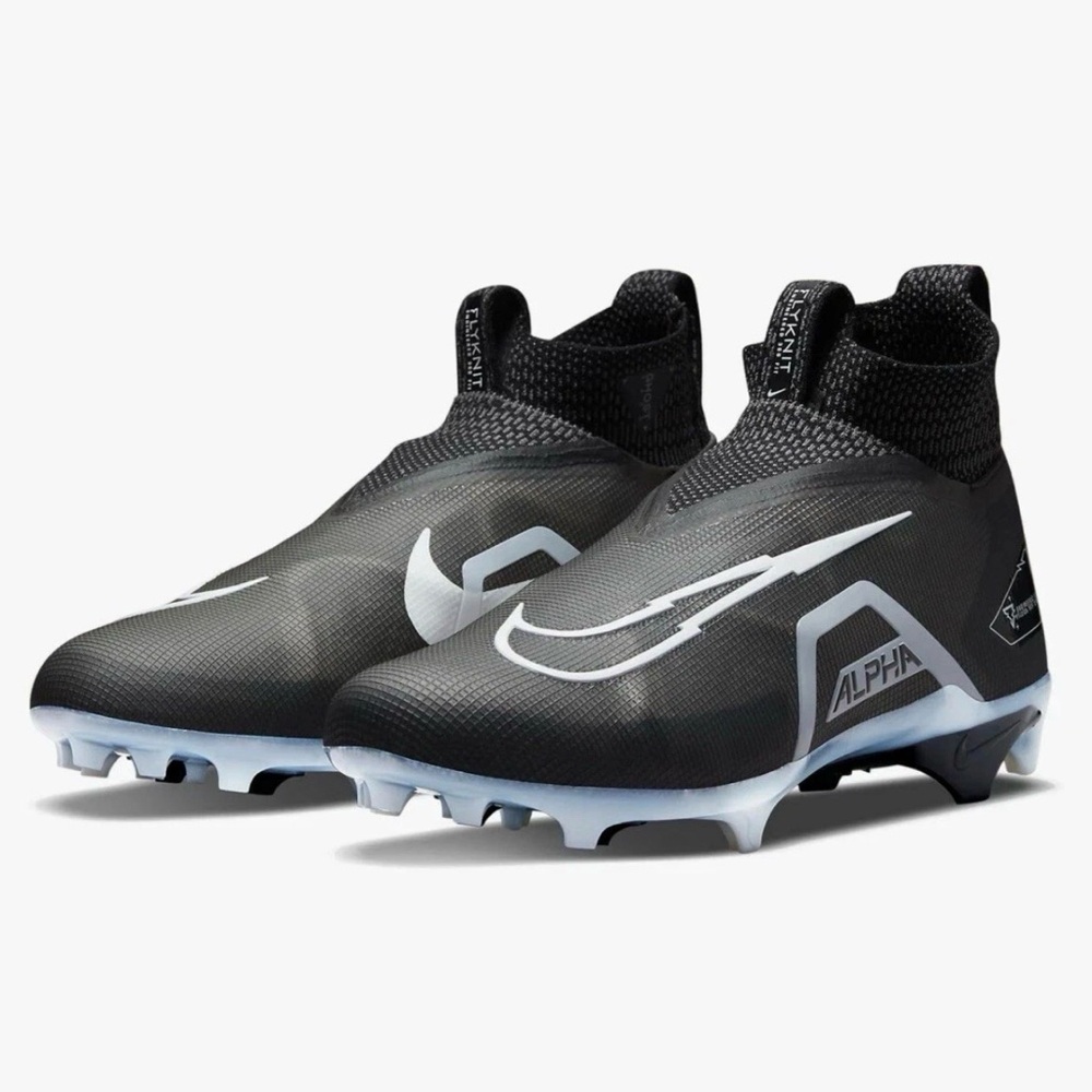 Nike Alpha Menace Elite 3 Mens Football Cleats Black CT6648-001 Mens Size 13.5